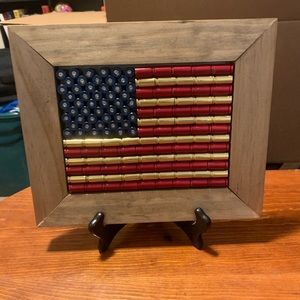 Hand made American flag bullet frames
